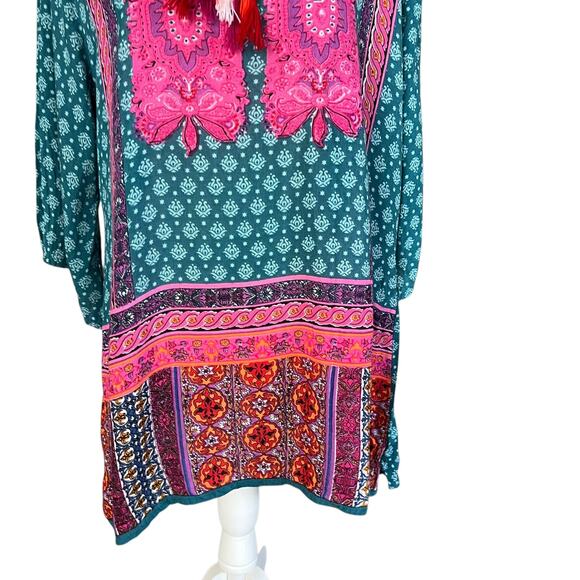 Anandas Collection Boho Peasant Blouse with Tassels EUC Size XL - Picture 3 of 10
